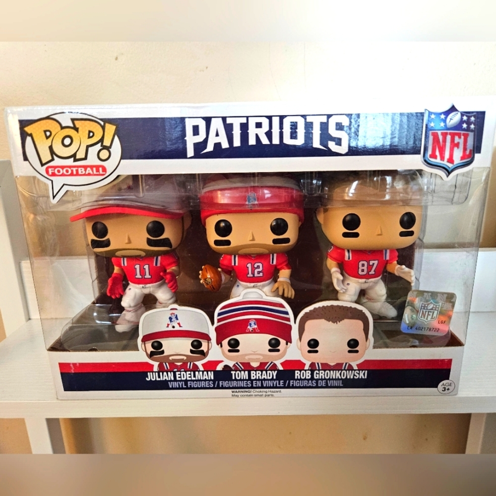 New England Patriots Trio Funko Pop! Vinyl Figures